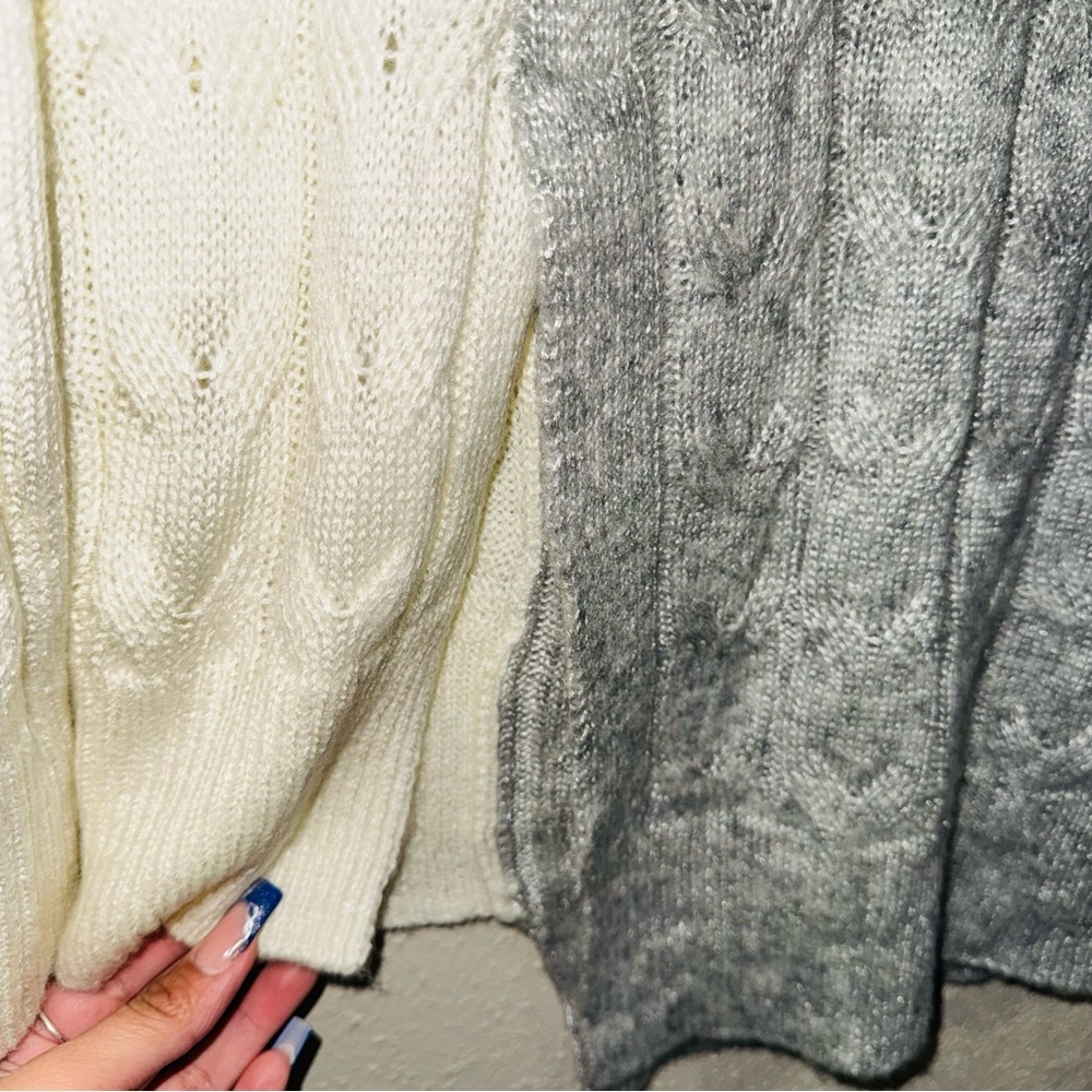 Muche & Muchette Colorblock Artsy Minimalist Slit Knit Sweater - Picture 3 of 5